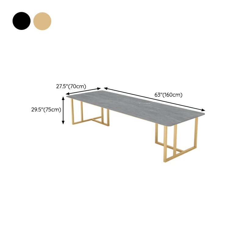 Bureau de bureau contemporain incurvé, bureau d'écriture luge gris avec pieds en métal Clearhalo