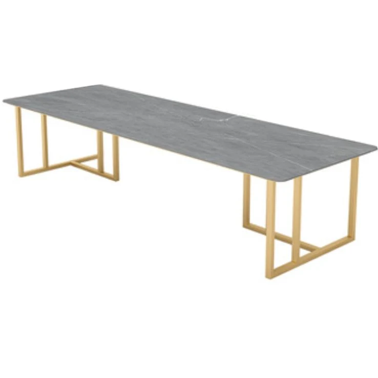 Bureau de bureau contemporain incurvé, bureau d'écriture luge gris avec pieds en métal Clearhalo