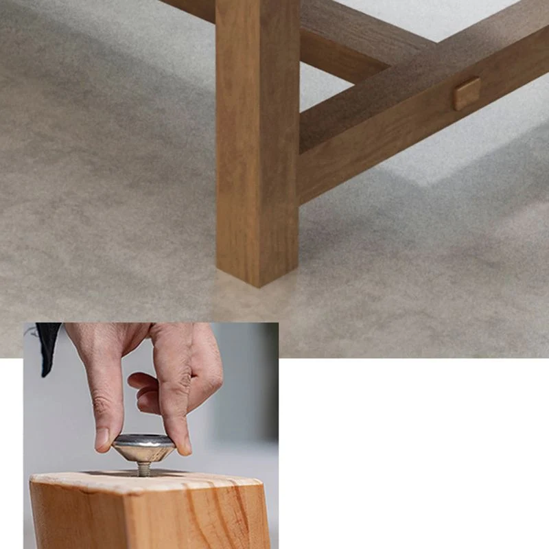 Bureau de bureau contemporain ovale en bois massif de 29,25 pouces de hauteur Clearhalo