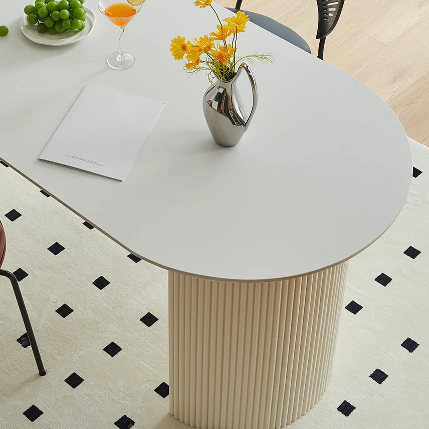 Bureau de bureau contemporain Peninsula Bureau d'écriture blanc pour bureau Clearhalo
