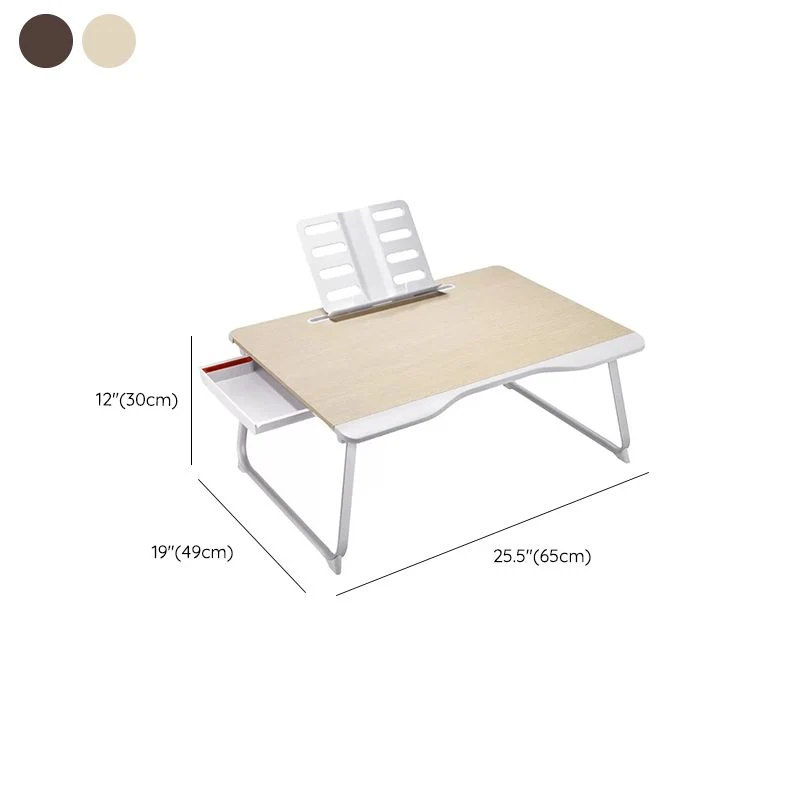 Bureau de bureau incurvé contemporain avec pieds en métal Clearhalo