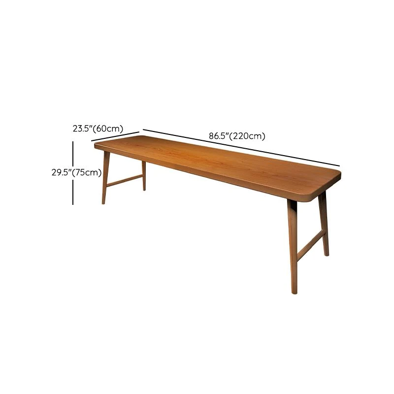 Bureau de bureau incurvé contemporain Bureau d'écriture en bois massif pour le bureau Clearhalo