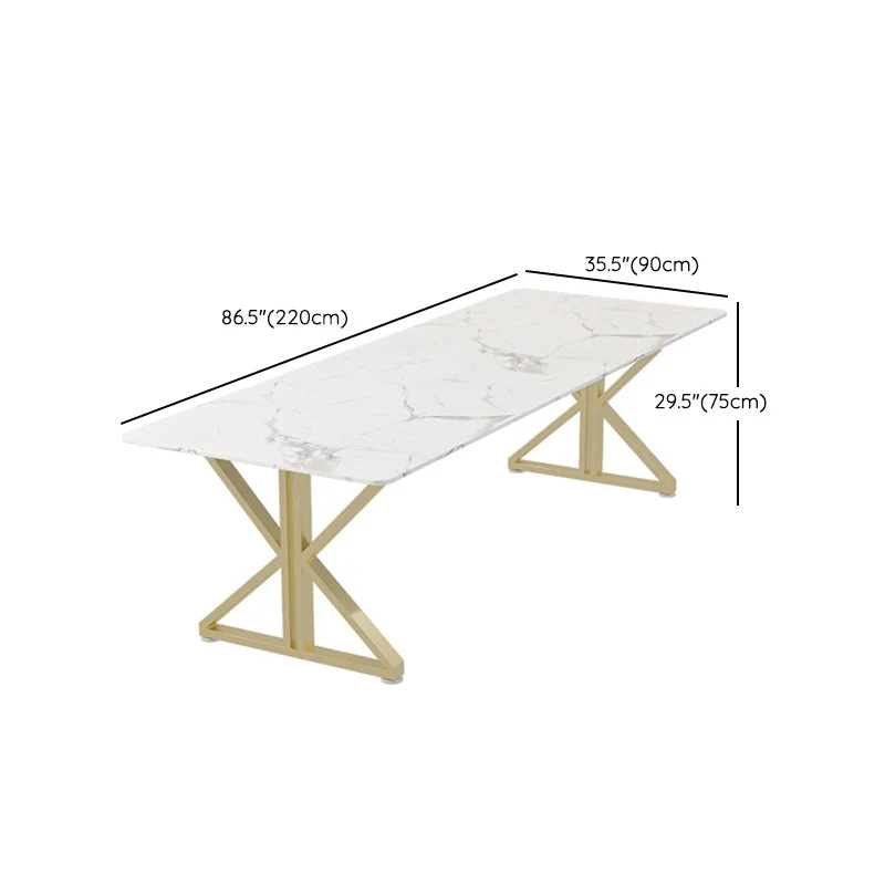 Bureau de bureau incurvé en marbre Glam, bureau d'écriture blanc de 29,53 pouces de haut Clearhalo