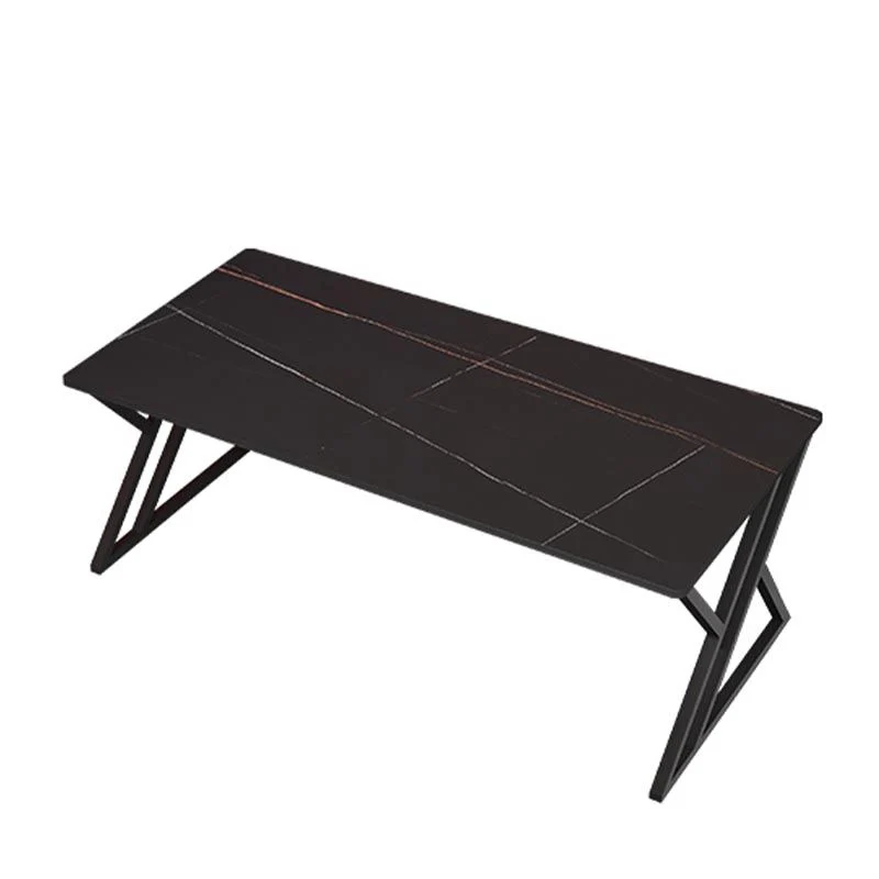 Bureau de bureau industriel en pierre frittée de table d'écriture de rectangle avec la base de traîneau Clearhalo