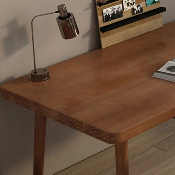 Bureau de bureau luge contemporain Bureau d'écriture en bois massif naturel Clearhalo
