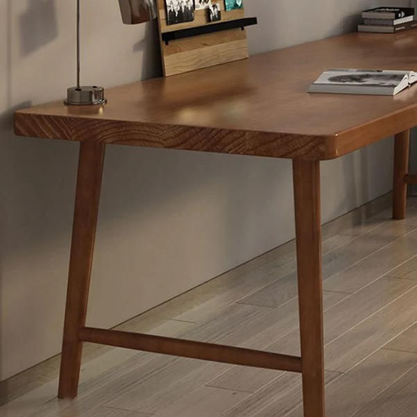 Bureau de bureau luge contemporain Bureau d'écriture en bois massif naturel Clearhalo