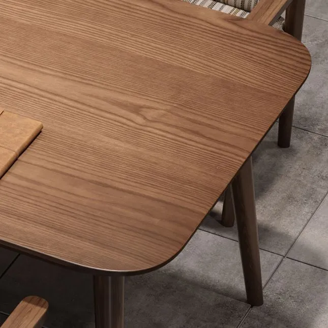 Bureau de bureau marron contemporain, bureau d'écriture en bois massif pour bureau Clearhalo