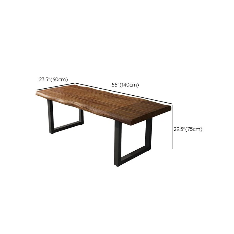Bureau de bureau moderne en bois massif, bureau d'écriture de 29,53 pouces de haut avec base luge Clearhalo