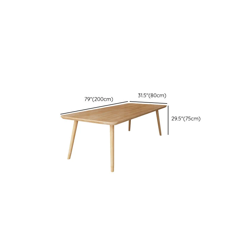 Bureau de bureau moderne en bois massif, bureau d'écriture incurvé de 29,53 po de hauteur Clearhalo