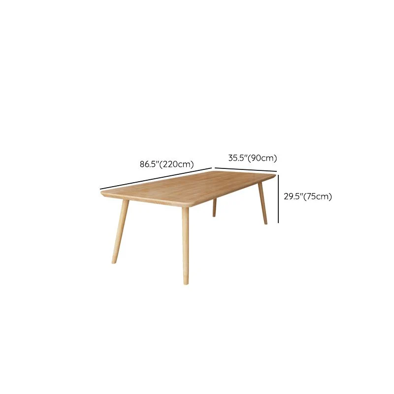 Bureau de bureau moderne en bois massif, bureau d'écriture incurvé de 29,53 po de hauteur Clearhalo