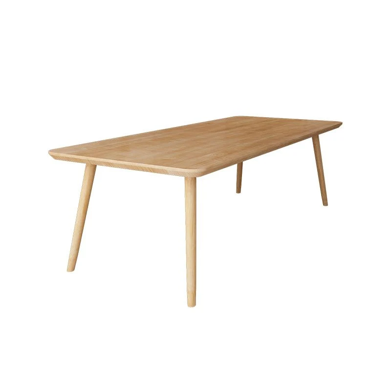 Bureau de bureau moderne en bois massif, bureau d'écriture incurvé de 29,53 po de hauteur Clearhalo