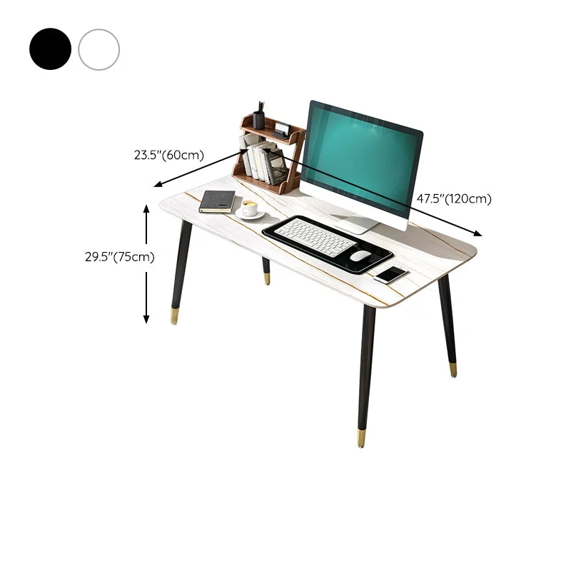 Bureau de bureau moderne en pierre de 29,53 po de haut, base Parsons Clearhalo