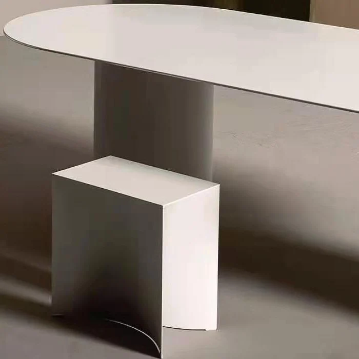 Bureau de bureau ovale contemporain Bureau d'écriture en bois de pin blanc Clearhalo