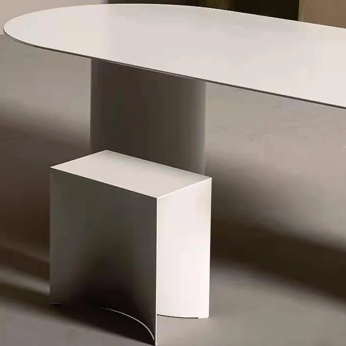 Bureau de bureau ovale contemporain Bureau d'écriture en bois de pin blanc Clearhalo