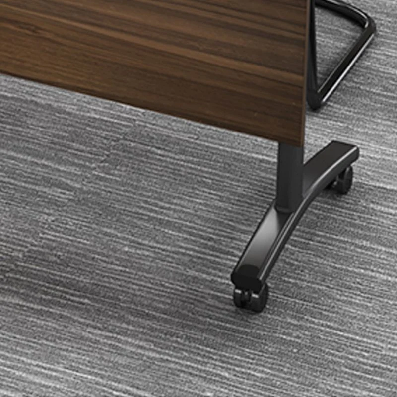 Bureau de bureau pliable moderne, bureau de travail mobile marron avec roulettes Clearhalo