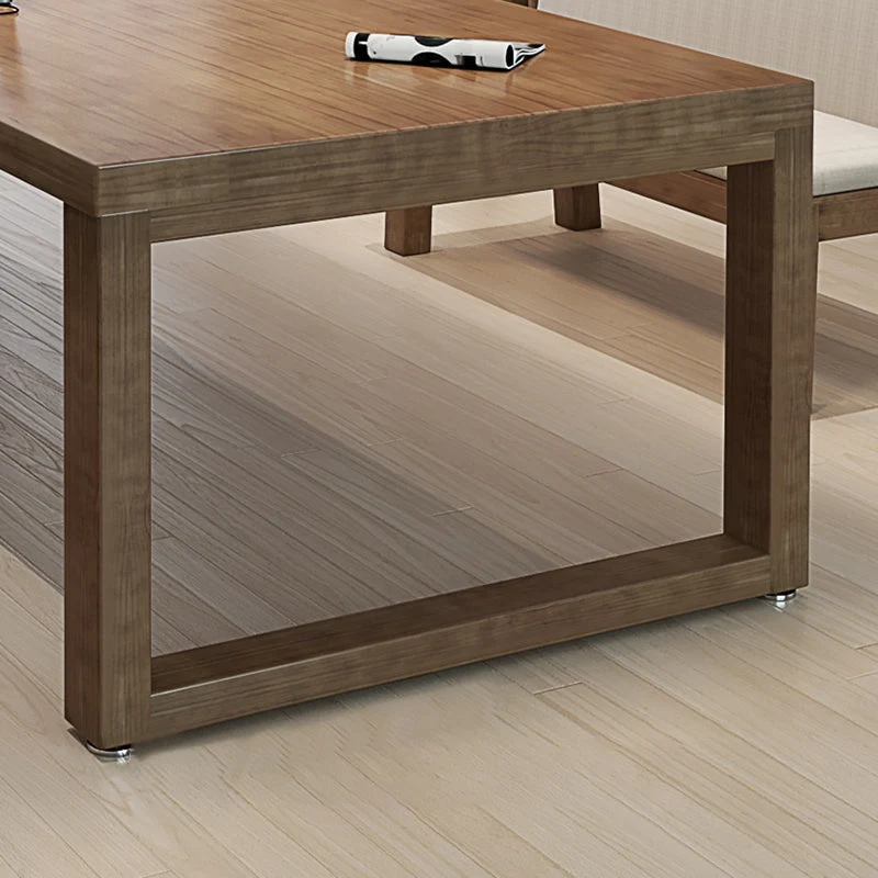 Bureau de bureau rectangulaire de 29,53 po de haut, bureau d'écriture moderne en bois massif Clearhalo