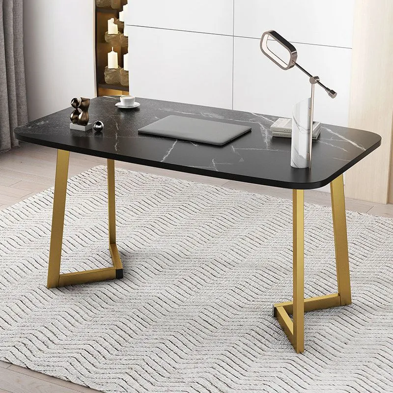 Bureau de bureau rectangulaire en bois manufacturé, finition mate, pour la maison et le bureau Clearhalo