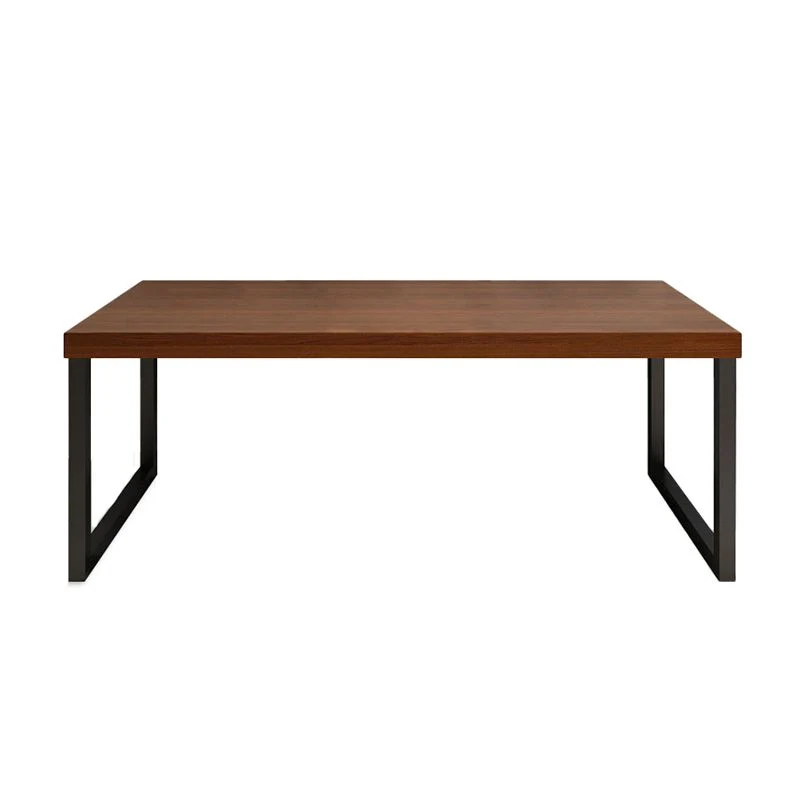 Bureau de bureau rectangulaire en bois massif, base traîneau, bureau d'écriture de 29,53 po de hauteur Clearhalo