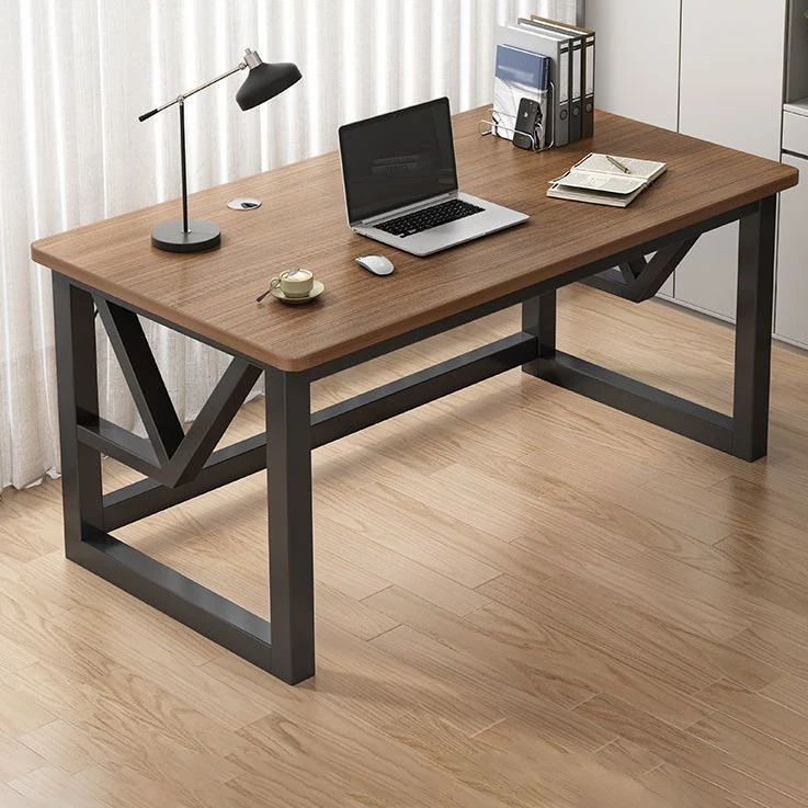 Bureau de bureau rectangulaire contemporain avec pieds en métal Clearhalo