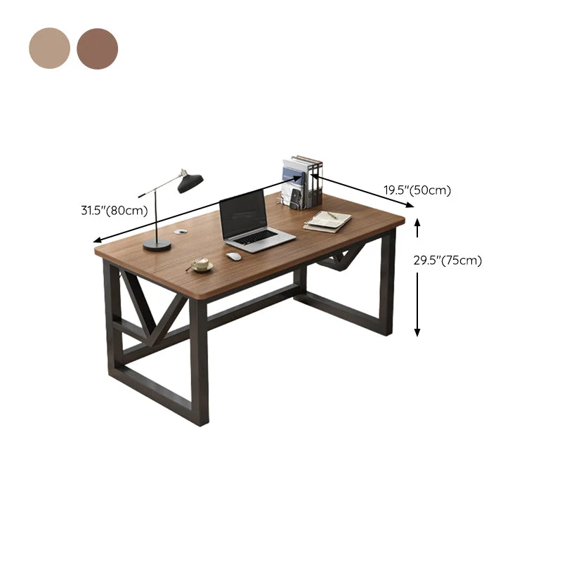 Bureau de bureau rectangulaire contemporain avec pieds en métal Clearhalo