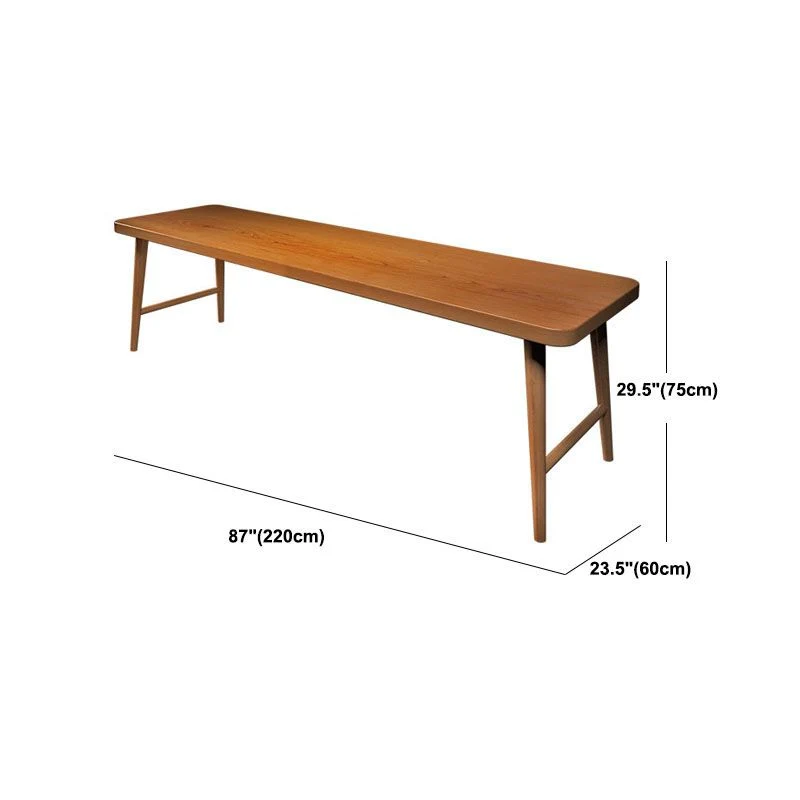 Bureau de bureau rectangulaire contemporain, bureau d'écriture en bois massif pour la maison Clearhalo