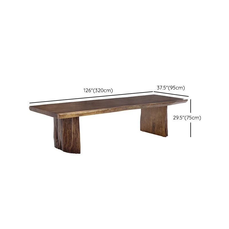 Bureau de bureau rectangulaire contemporain, bureau d'écriture en bois massif pour bureau Clearhalo