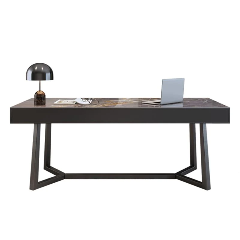 Bureau de bureau rectangulaire moderne de 29,5 po de haut avec 3 tiroirs de rangement Clearhalo