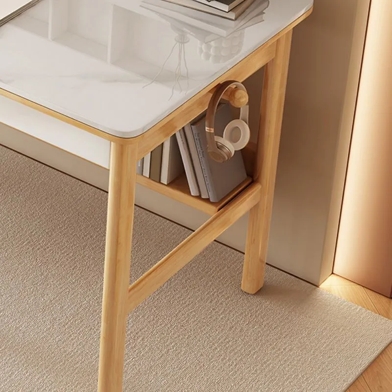 Bureau de bureau rectangulaire moderne avec étagère de 23,6 po Clearhalo