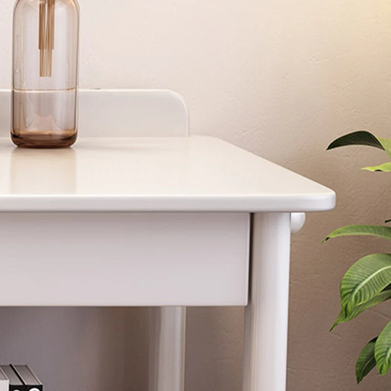 Bureau de bureau rectangulaire moderne en bois massif, 1 étagère, 29,53 pouces de haut Clearhalo