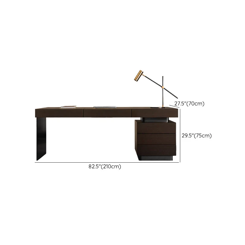Bureau de bureau rectangulaire en pierre, bureau d'écriture de style industriel pour le bureau Clearhalo