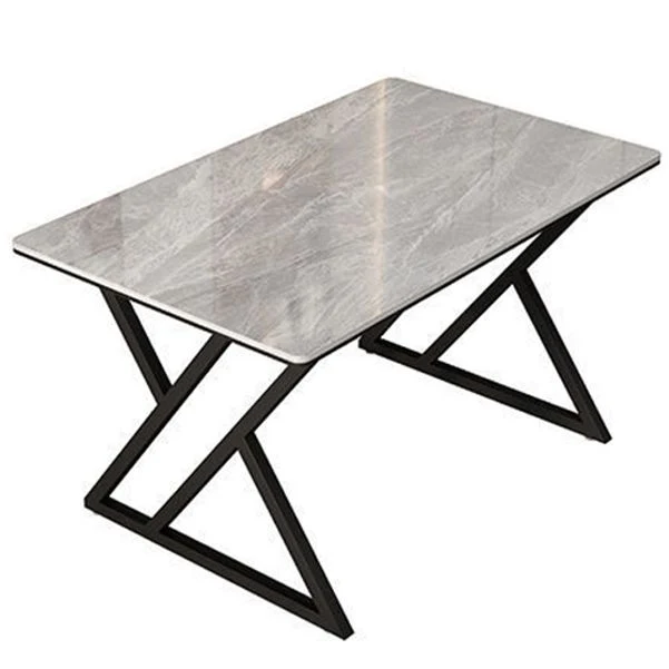 Bureau de bureau rectangulaire en pierre industrielle de 29,53 po de hauteur Clearhalo
