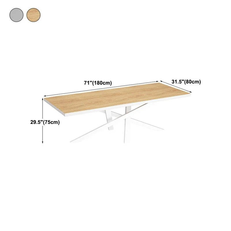 Bureau de bureau rectangulaire de style Glam, bureau d'écriture en bois massif pour le bureau Clearhalo