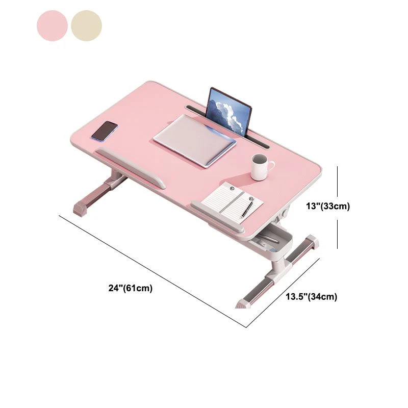 Bureau de bureau réglable contemporain pour ordinateur portable pour chambre à coucher Clearhalo
