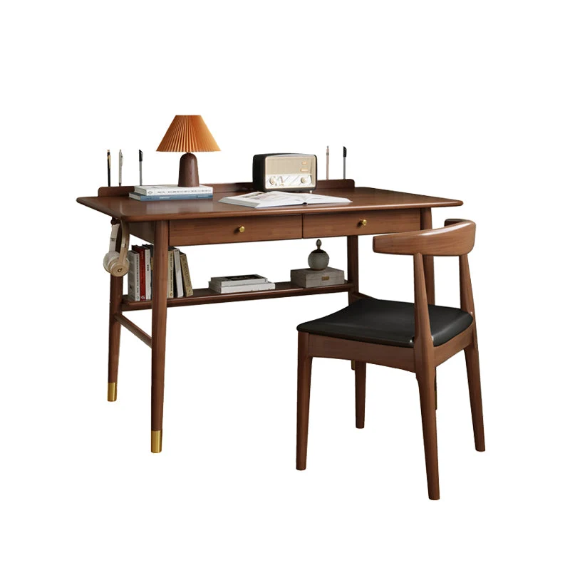 Bureau de chambre à coucher de style glamour, bureau d'écriture de 29,5 pouces de haut avec tiroirs Clearhalo