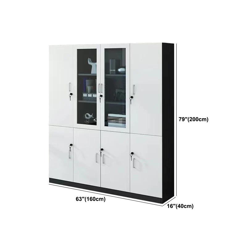 Bureau de classeur vertical blanc de cadre en bois massif de classeurs contemporains Clearhalo