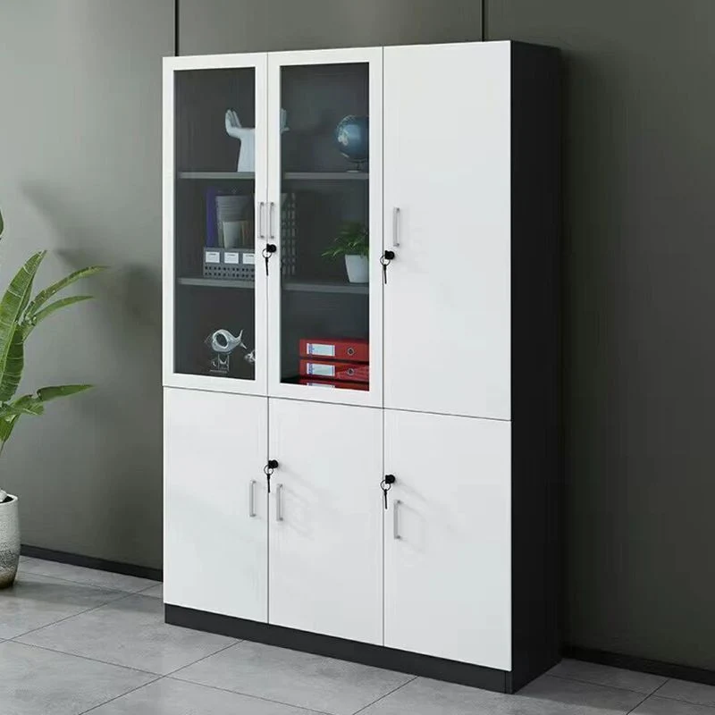 Bureau de classeur vertical blanc de cadre en bois massif de classeurs contemporains Clearhalo