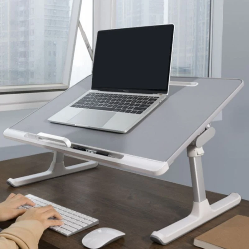 Bureau contemporain avec base en forme de T et pieds en métal Clearhalo