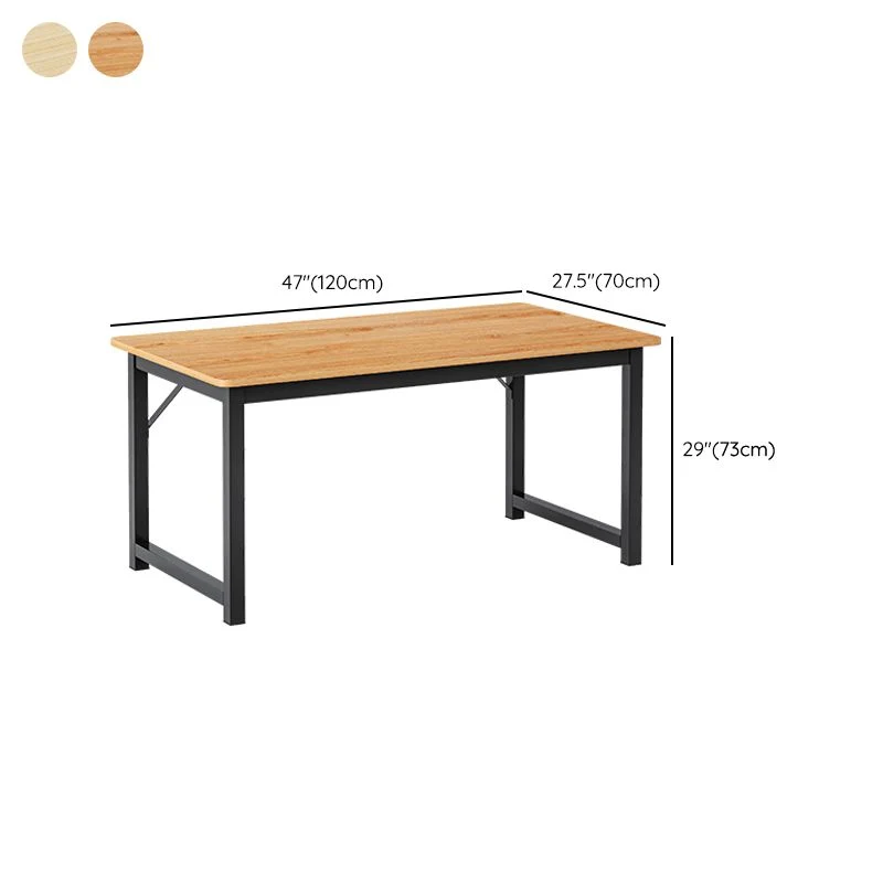 Bureau contemporain en bois avec base luge et pieds en acier Clearhalo