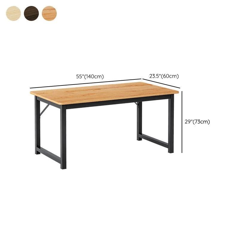 Bureau contemporain en bois avec base luge et pieds en acier Clearhalo