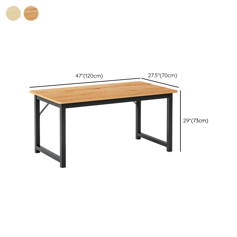 Bureau contemporain en bois avec base luge et pieds en acier Clearhalo