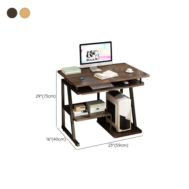Bureau contemporain en bois d'ingénierie avec plateau à clavier Clearhalo