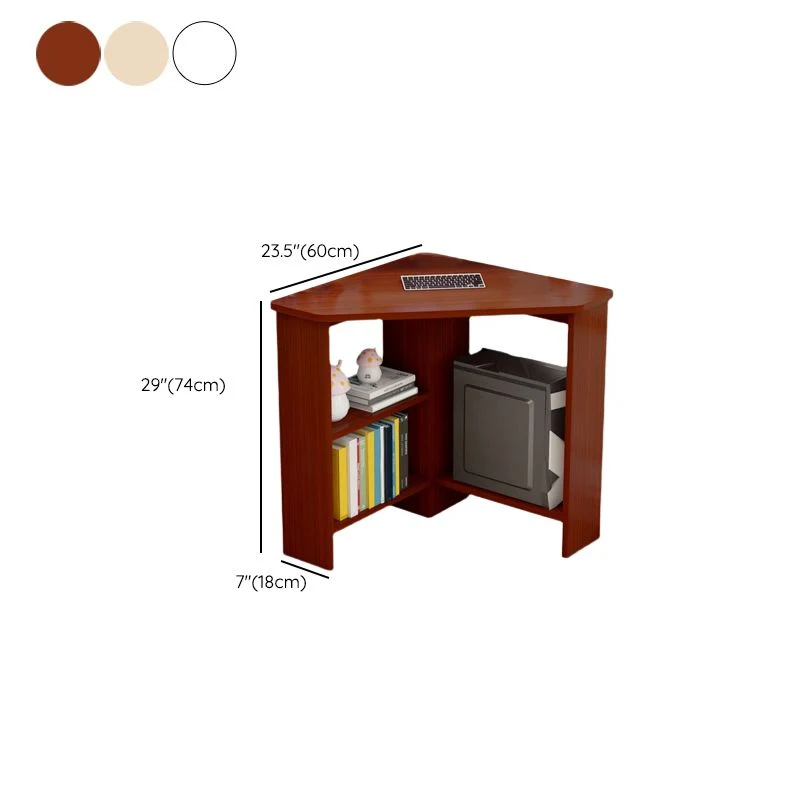 Bureau contemporain en bois d'ingénierie, bureau de chambre à coucher avec étagère Clearhalo