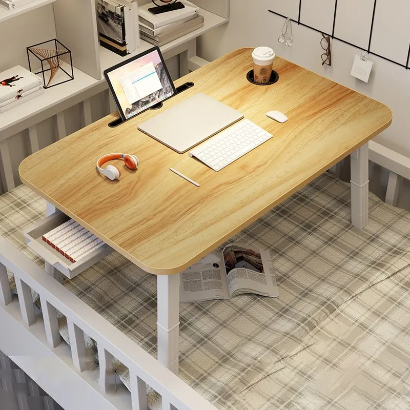 Bureau contemporain en bois d'ingénierie pour chambre à coucher avec pieds blancs Clearhalo