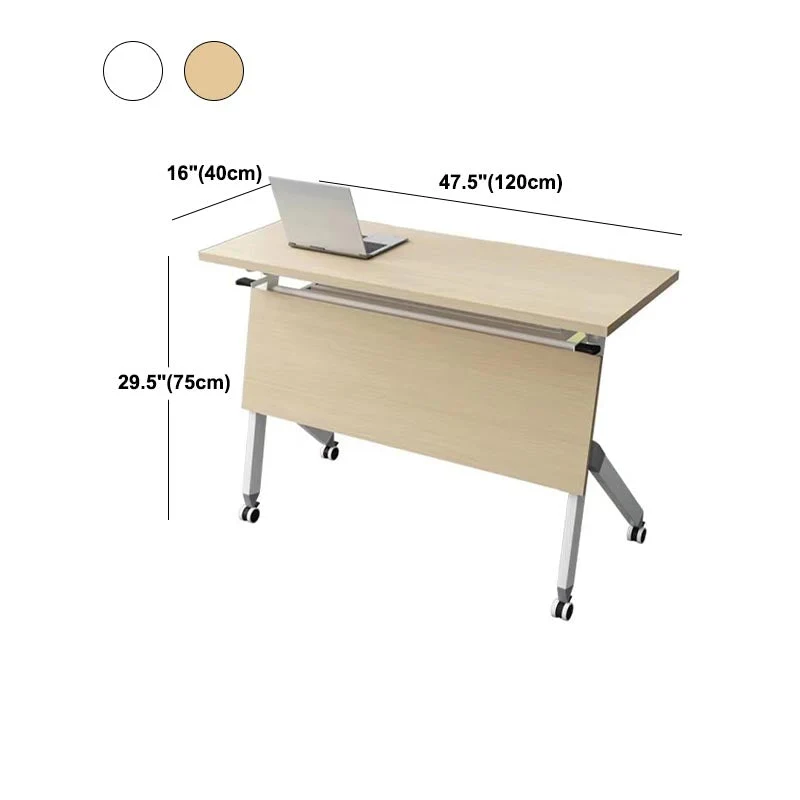 Bureau contemporain en bois manufacturé Bureau pliant rectangulaire Clearhalo