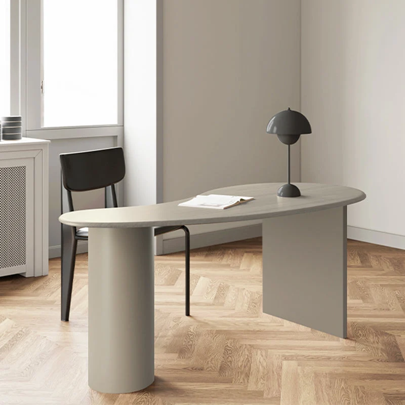 Bureau contemporain en bois massif avec pieds de 29,5 po Clearhalo