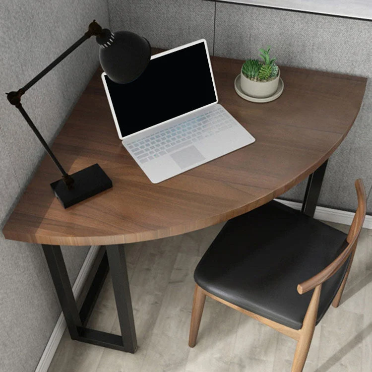 Bureau contemporain en bois massif, bureau de chambre à coucher avec pieds noirs Clearhalo
