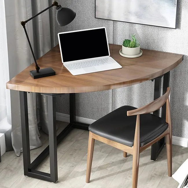 Bureau contemporain en bois massif, bureau de chambre à coucher avec pieds noirs Clearhalo