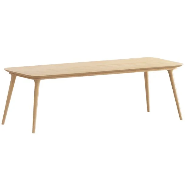 Bureau contemporain en bois massif Bureau naturel Bureau d'écriture incurvé Clearhalo