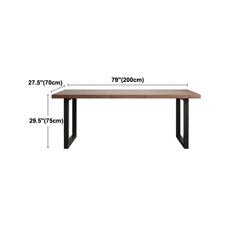 Bureau contemporain en bois de pin avec base en métal rectangulaire pour bureau Clearhalo