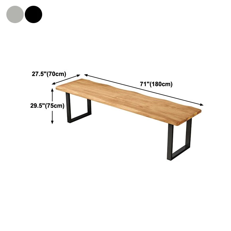 Bureau contemporain en bois de pin, Base rectangulaire en métal, pour le bureau à domicile Clearhalo